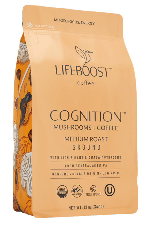Lifeboost Cognition Mushroom Coffee bag