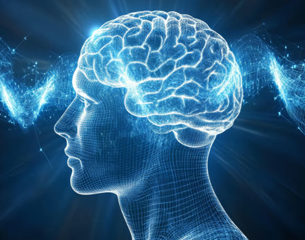 Digital brain illustration